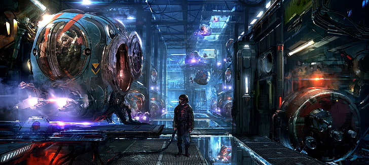 spaceship illustration, Atomhawk Design , Guardians of the Galaxy, HD wallpaper