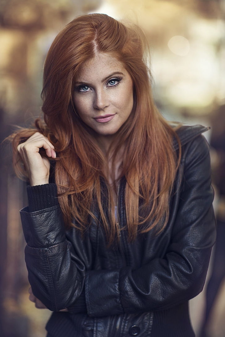 1080x2340px Free Download Hd Wallpaper Women Model Redhead Long Hair Portrait Display