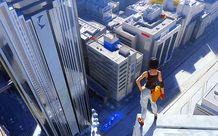 Mirror's Edge, architecture, full length, men, building, real people, HD wallpaper