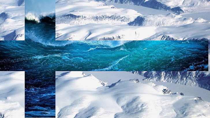 water, snow, Finland, flag, mountains, sea, Suomi, cold temperature, HD wallpaper