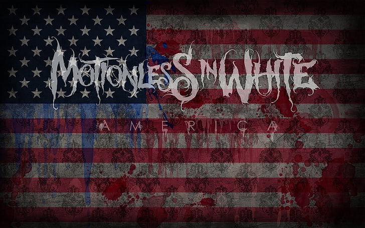 Motionless In White, Metalcore, band logo, red, communication