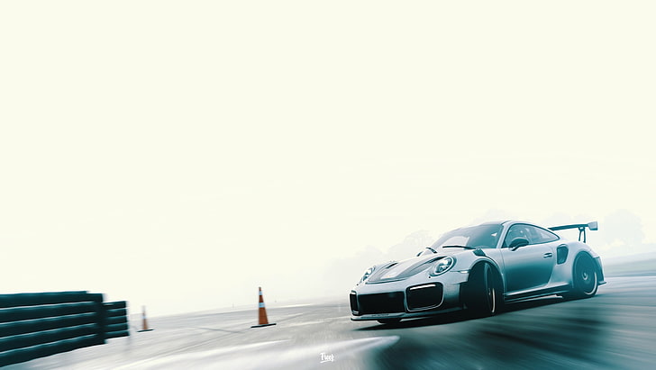 car, vehicle, Porsche, porsche 911 GT2, copy space, mode of transportation