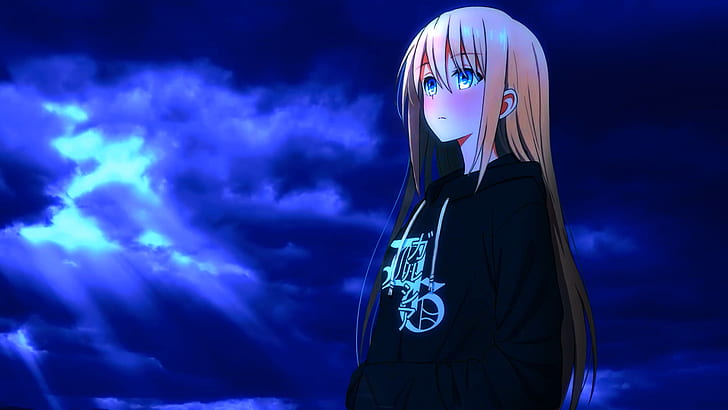 HD wallpaper: Anime, Original, Blonde, Blue Eyes, Cloud, Girl | Wallpaper  Flare