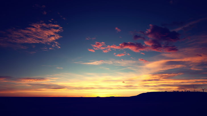 HD wallpaper: silhouette of mountain during golden hour wallpaper, sunset,  sky | Wallpaper Flare