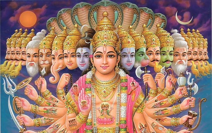 HD wallpaper: Lord Vishnu And The 10 Avatars, assorted Hindu god  illustrations | Wallpaper Flare