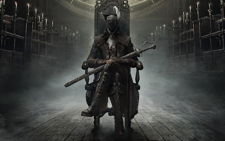 Bloodborne The Old Hunters Expansion, knight armor digital wallpaper