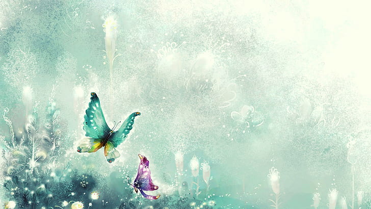butterfly, fantasy art, insect, animals, HD wallpaper