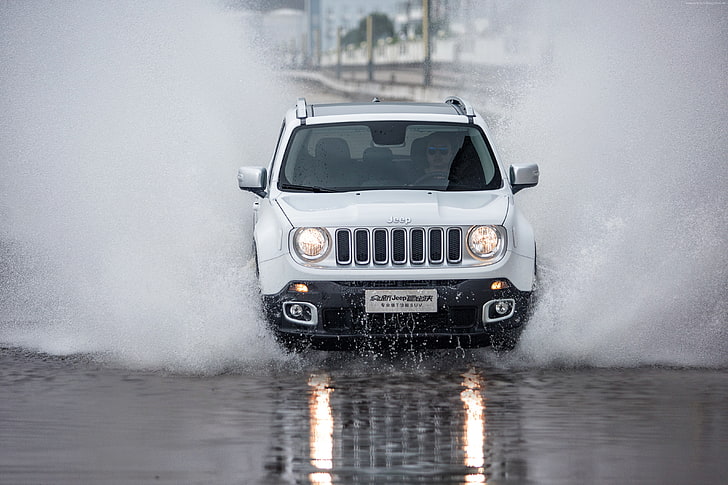 Hd Wallpaper Jeep Renegade Limited Spray White Wallpaper Flare