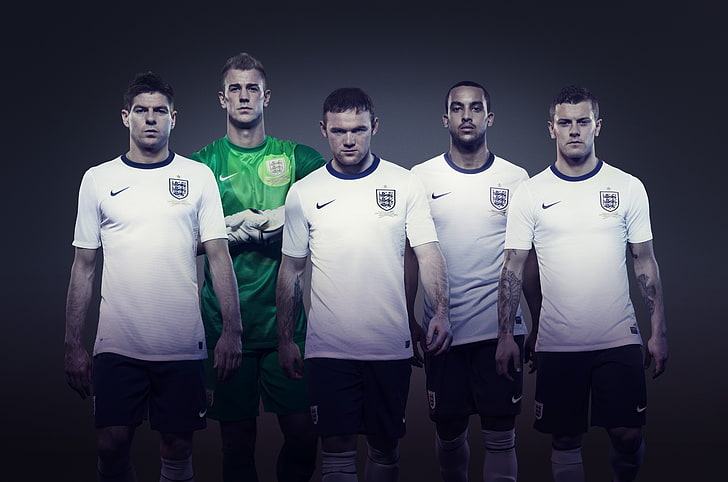 men's white Nike soccer jersey shirts, football, jack wilshere