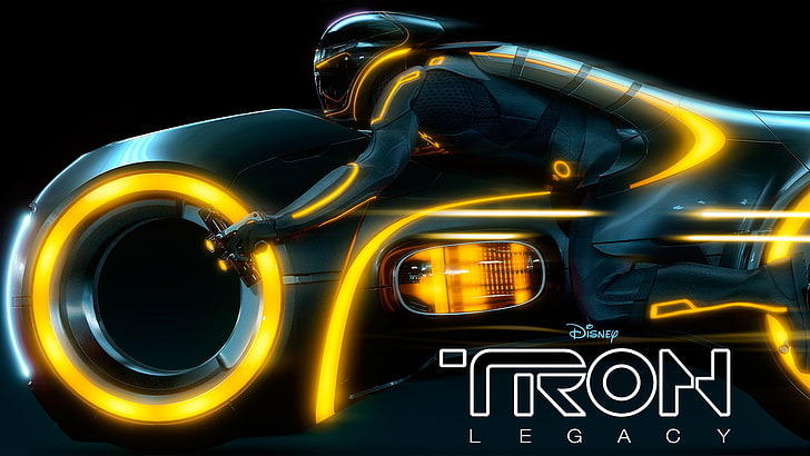 movies, Tron: Legacy, Light Cycle, text, simple background, HD wallpaper