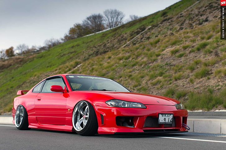 2000, cars, modified, nissan, red, s15, silvia HD wallpaper