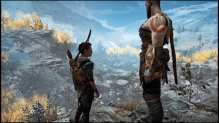God of War, Kratos, PlayStation 4, God of War (2018), standing, HD wallpaper