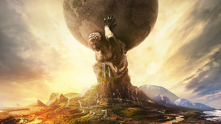 video games  Sid Meiers Civilization VI  Atlas (god), HD wallpaper