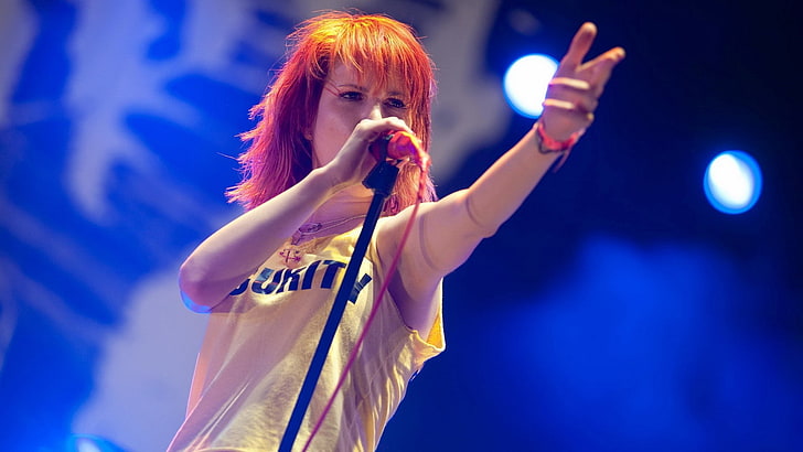 Hayley Williams, Paramore, women, singer, one person, illuminated, HD wallpaper