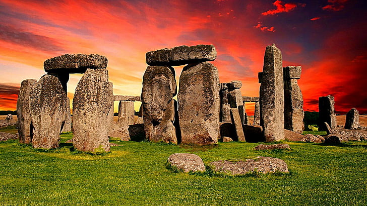 stonehenge, sky, ancient, united kingdom, europe, historical