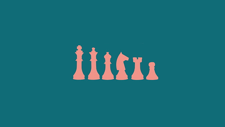 white and blue text print, chess, minimalism, teamwork, cooperation, HD wallpaper