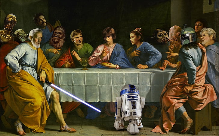 Star Wars The Last Supper painting, crossover, group of people