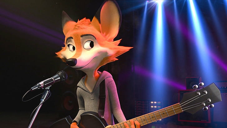 anthro rock dog screen shot screengrab fox animals microphone guitar movies 3d cartoon clothing hoods