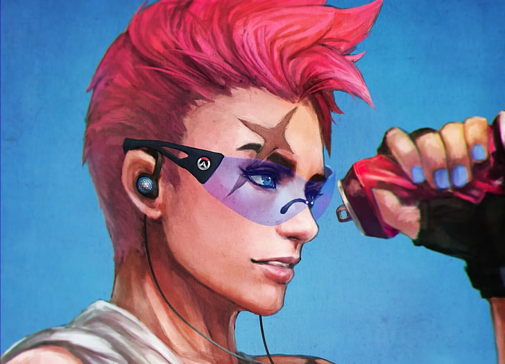 HD wallpaper: Video Game, Overwatch, Blue Eyes, Face, Girl, Pink Hair, Short  Hair | Wallpaper Flare