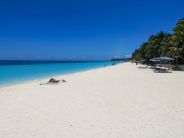 body of water near white sand, boracay, boracay, philippines