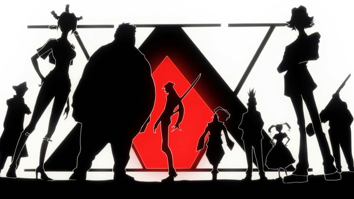 Hunter x Hunter, anime, group of people, silhouette, men, arts culture and entertainment