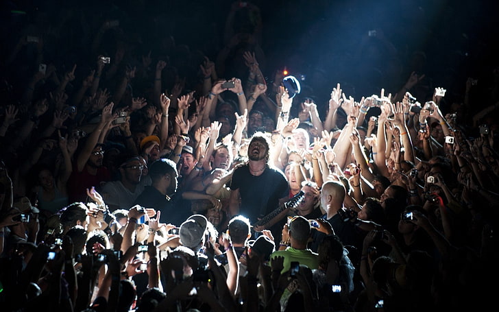 Band (Music), Foo Fighters, Concert, Crowd, Hand, HD wallpaper