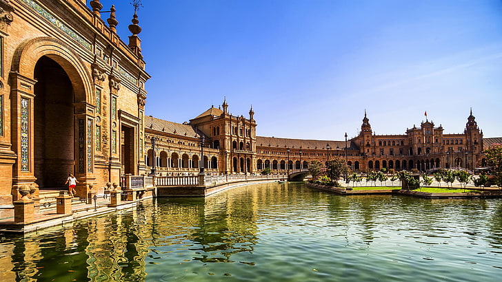 seville, madrid, spain, europe, andalusia, HD wallpaper