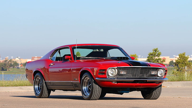 Hd Wallpaper 1970 Cars Fastback Ford Mach 1 Mustang Red Wallpaper Flare