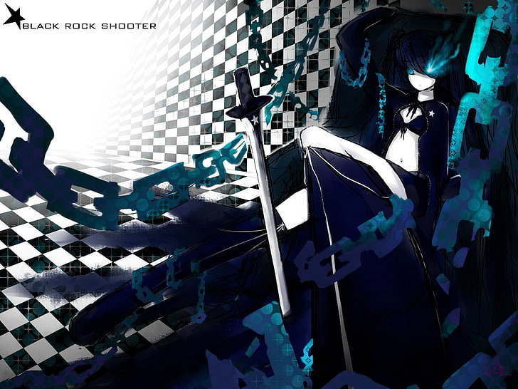 anime, Black Rock Shooter, day, pattern, no people, nature, HD wallpaper