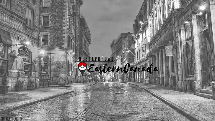 Pokémon, The Silph Road, Canada, monochrome, architecture