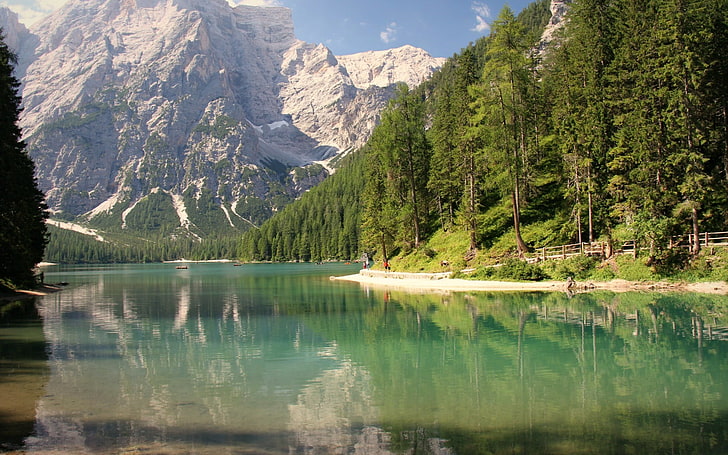 body of water, lake, nature, Canada, mountain, tree, scenics - nature, HD wallpaper