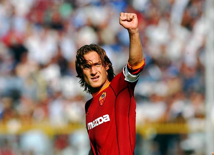 Francesco Totti, AS Roma, ASR, captain, Serie A, Rome, red, HD wallpaper