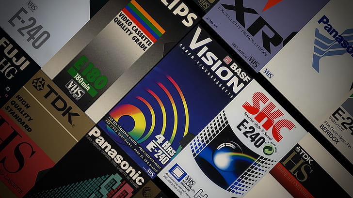 VHS, video tape, nostalgia, HD wallpaper