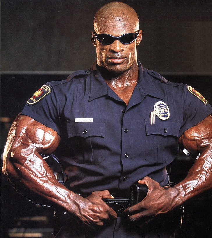 Ronnie Coleman, men, police, portrait, one person, adult, males
