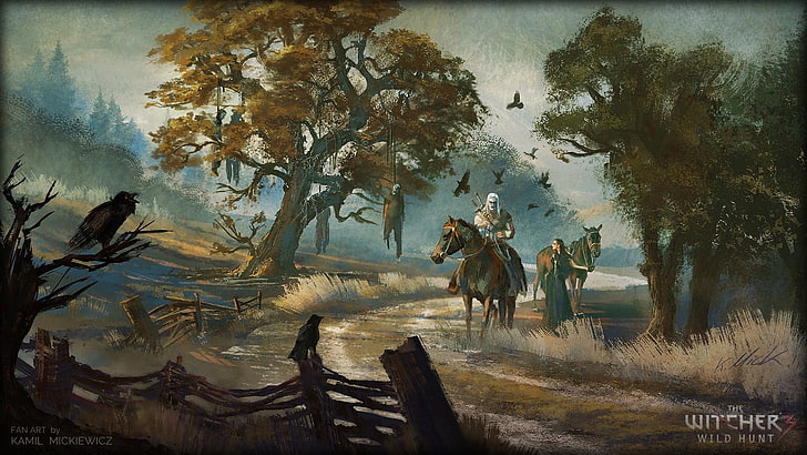 The Witcher Wild Hunt, artwork, The Witcher 3: Wild Hunt, video games