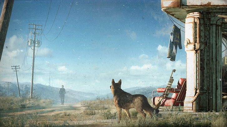 HD wallpaper: video games, Fallout 4, Dogmeat | Wallpaper Flare