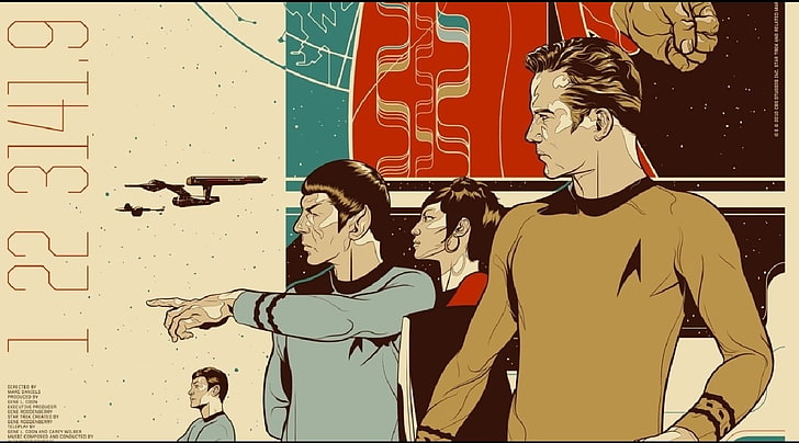 Star Trek, Star Trek: The Original Series, men, people, wall - building feature, HD wallpaper