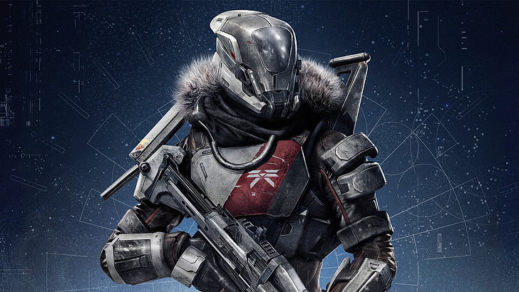 person holding rifle character digital wallpaper, Destiny (video game)