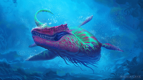 HD wallpaper: Fantasy, Sea Monster, Creature, Underwater | Wallpaper Flare