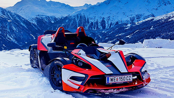 HD wallpaper: ktm, sport car, snow, cold temperature, winter, mountain,  mountain range | Wallpaper Flare