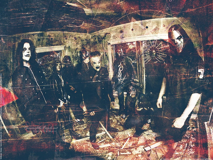 Slipknot, metal band, representation, human representation, HD wallpaper