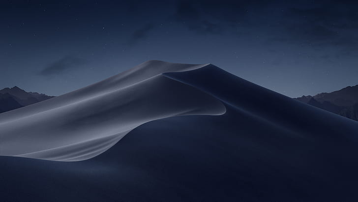 Stock, macOS Mojave, Dunes, Night, Desert, 5K, HD wallpaper