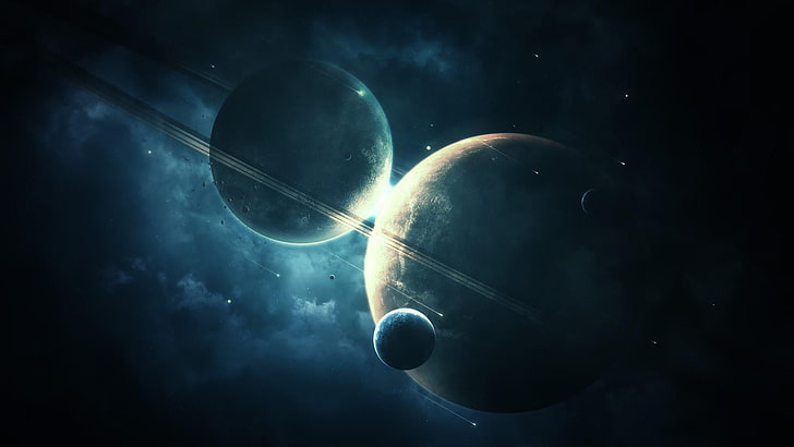 planet, crash, space, stars, galaxy, outer space, universe, HD wallpaper