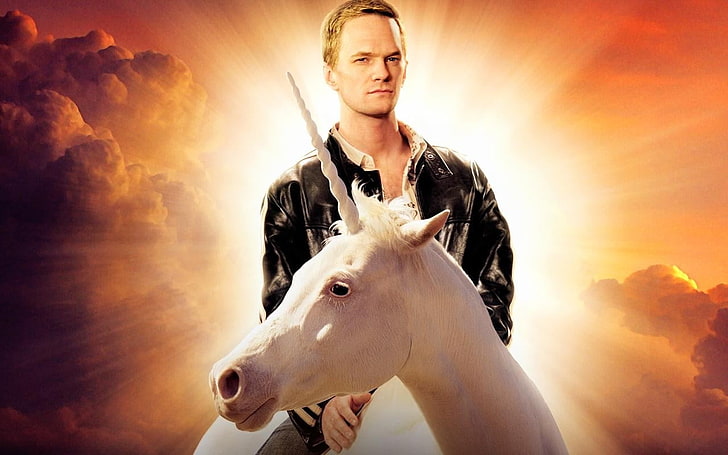 Neil Patrick Harris, Barney Stinson, unicorns, animal, animal themes, HD wallpaper