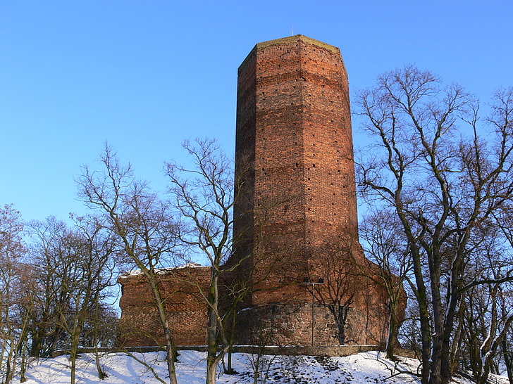 Poland, building, Mice Tower, winter, cold temperature, sky