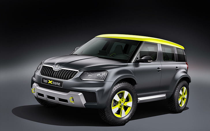 2014 Skoda Yeti Xtreme Concept, black and yellow suv, cars, other cars
