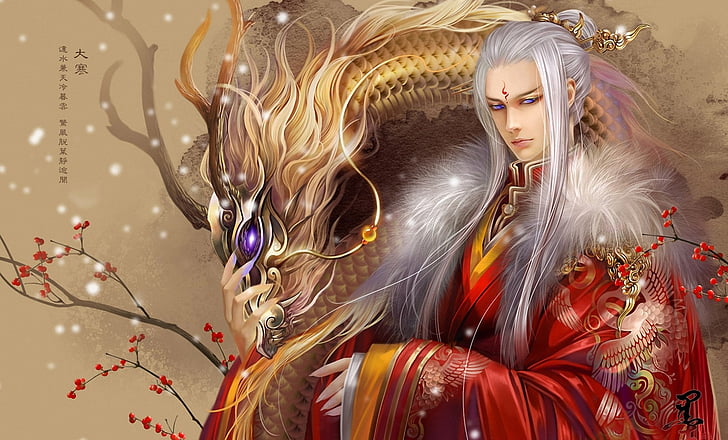 HD wallpaper: anime, asian, boy, dragons, fantasy, males, men, oriental,  original | Wallpaper Flare