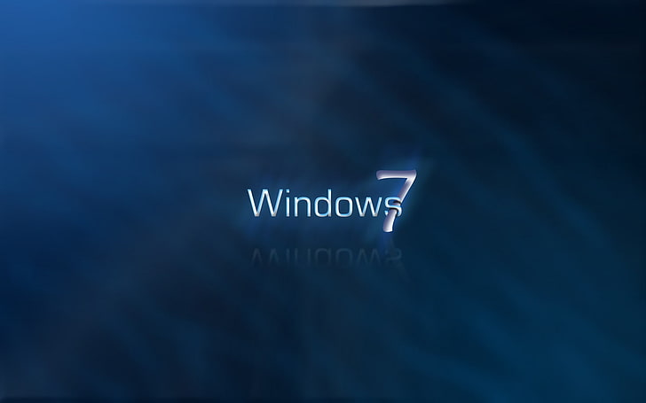 Windows 7, Microsoft Windows, minimalism, blue background, communication, HD wallpaper