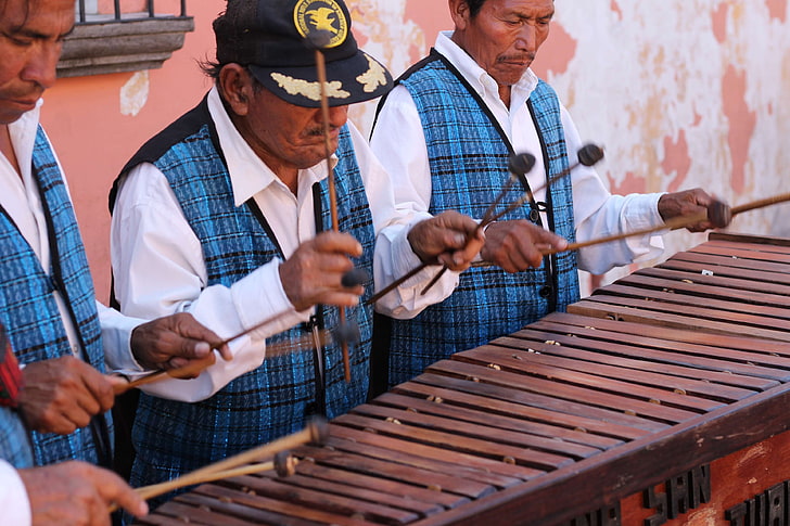 antigua guatemala, marimba, musical instrument, group of people