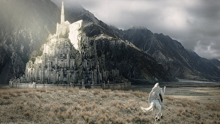 building, city, gandalf, Minas Tirith, The Lord Of The Rings